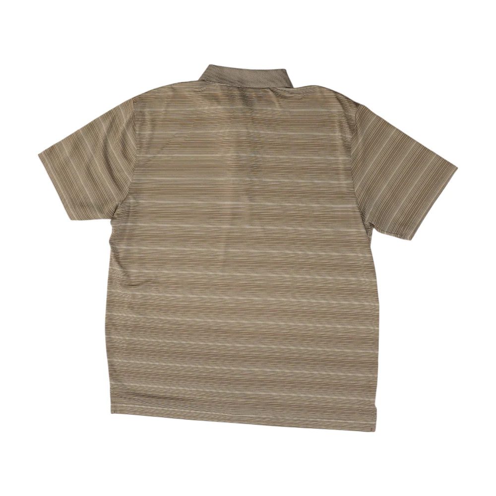 Gray Striped Short Sleeve Polo - Image 2