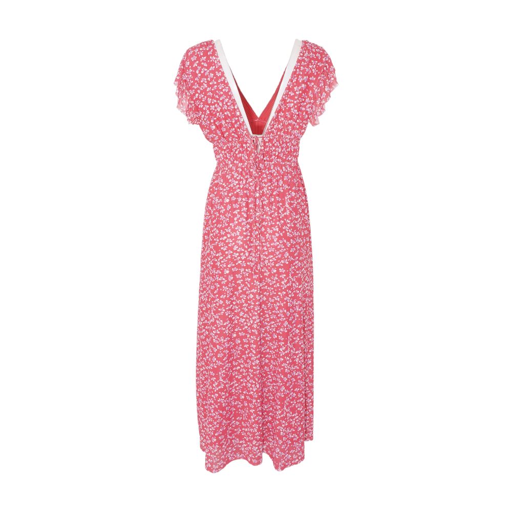 Pink Floral Midi Dress - Image 2