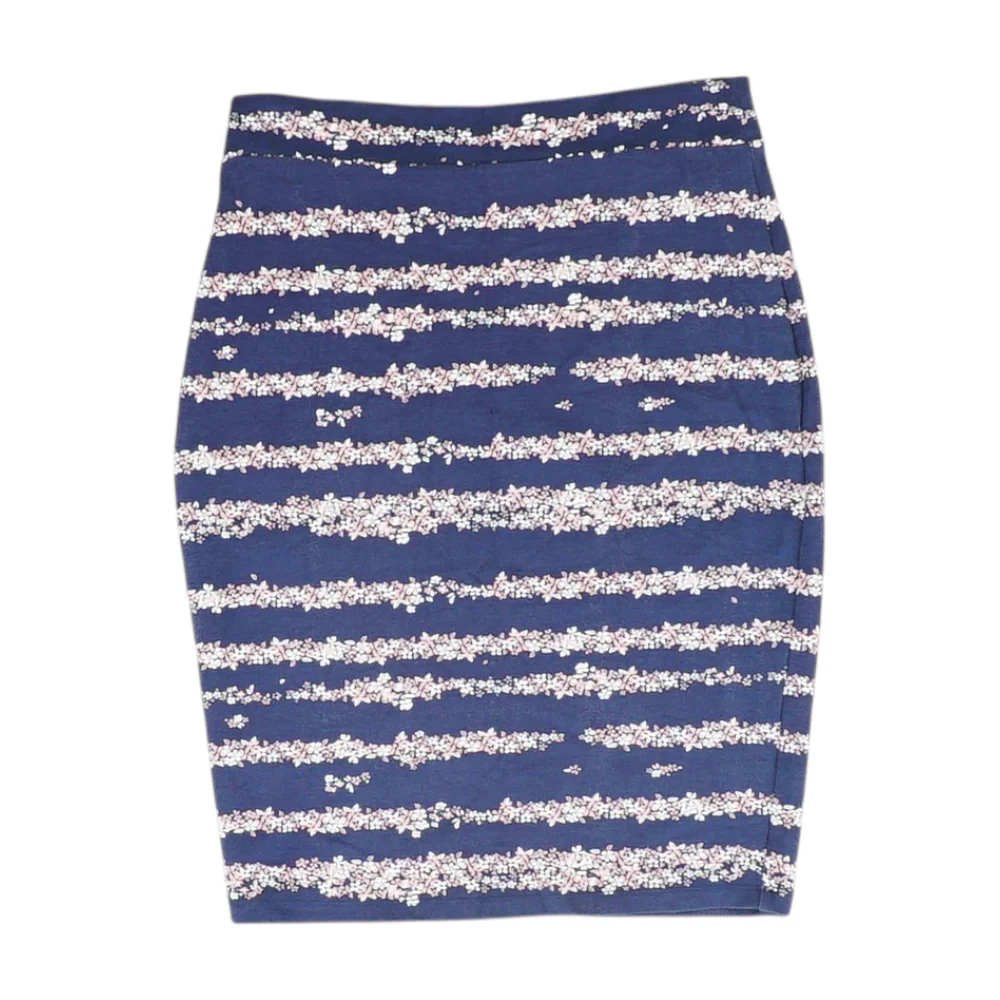 Navy Floral Mini Skirt