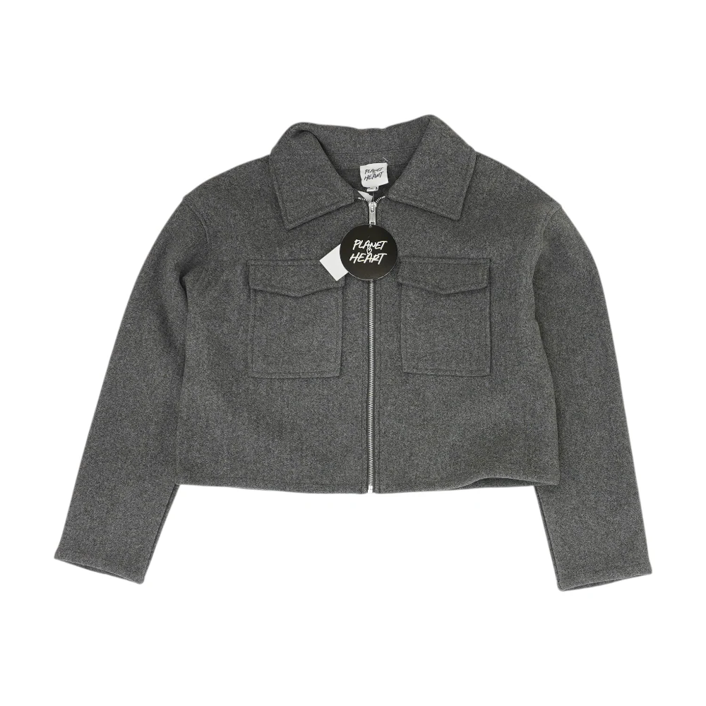 Gray Solid Jacket