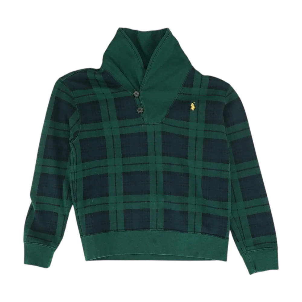 Green Plaid Sweatshirt Pullover