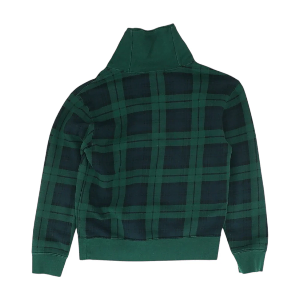 Green Plaid Sweatshirt Pullover - Image 2