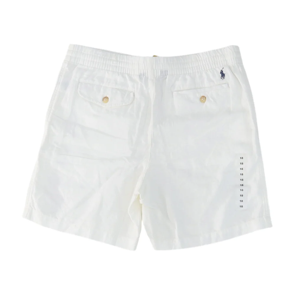 White Solid Chino Shorts - Image 2