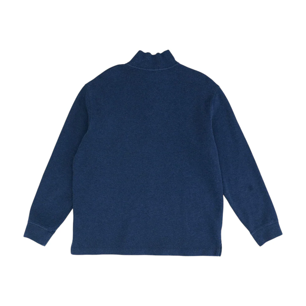 Blue Solid 1/4 Zip Pullover - Image 2