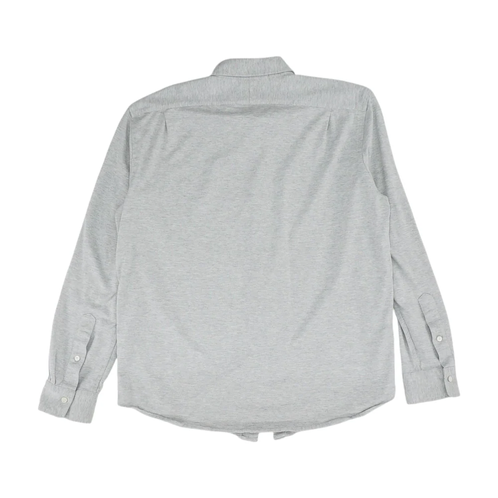 Gray Solid Long Sleeve Button Down - Image 2