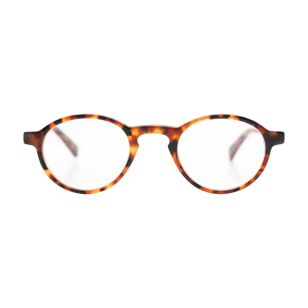 Tortoise Board Stiff Round Prescription Eyewear - Image 2