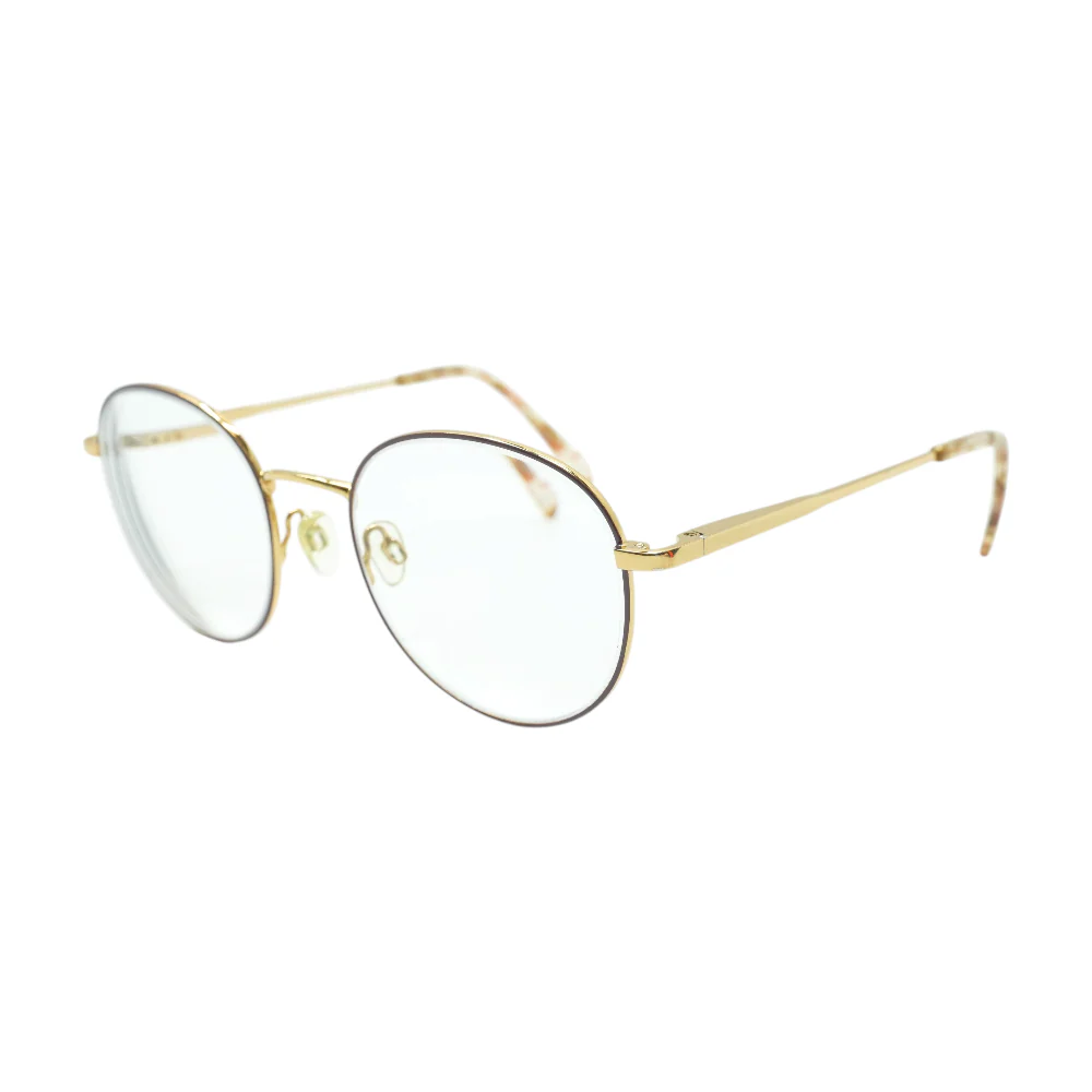 Gold Oscar Round Prescription Eyewear