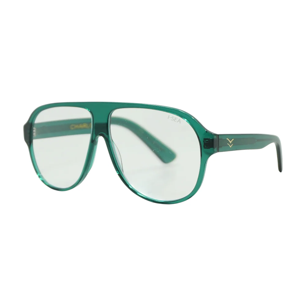 Green Charlotte Aviator Prescription Eyewear