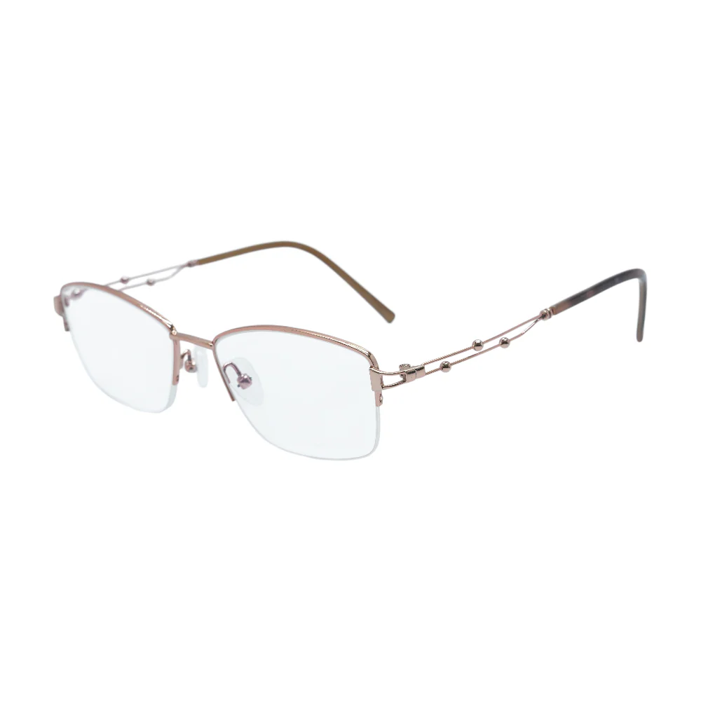 Rose Gold Browline Prescription Eyewear