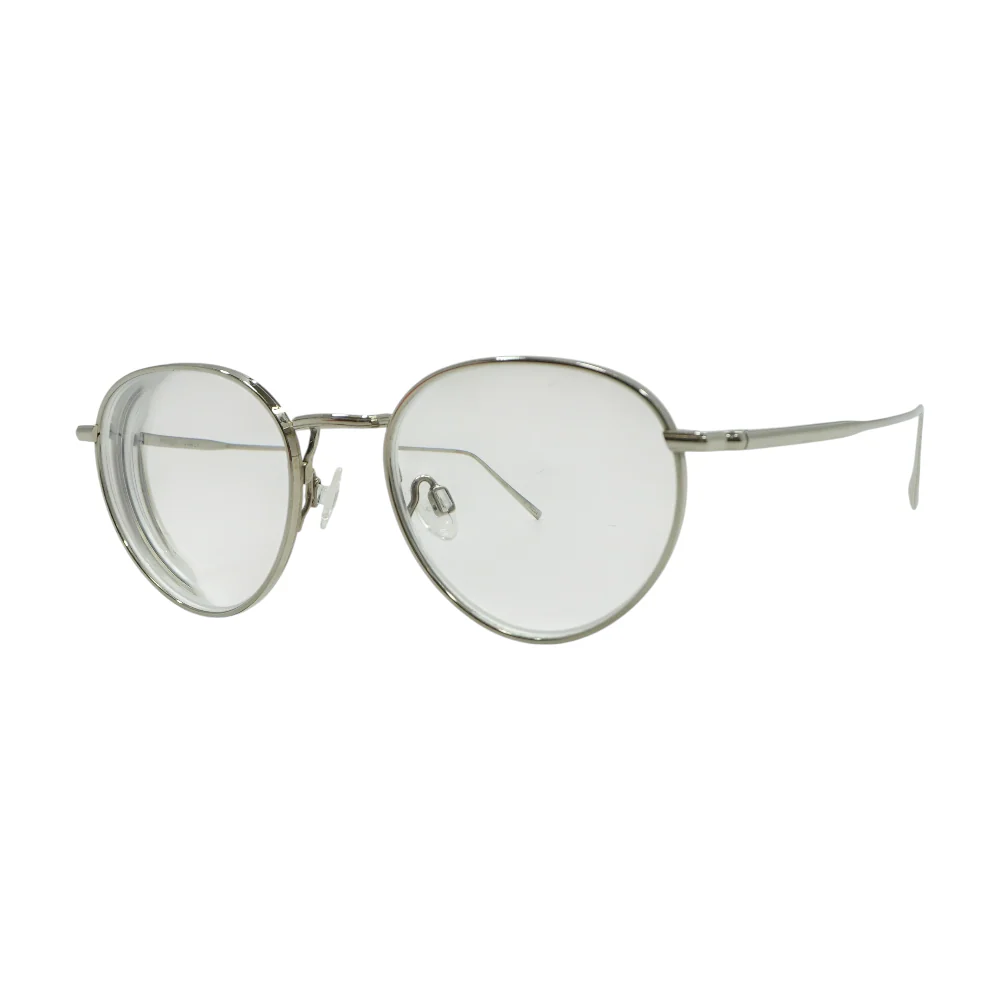 Silver Ezra M Round Prescription Eyewear