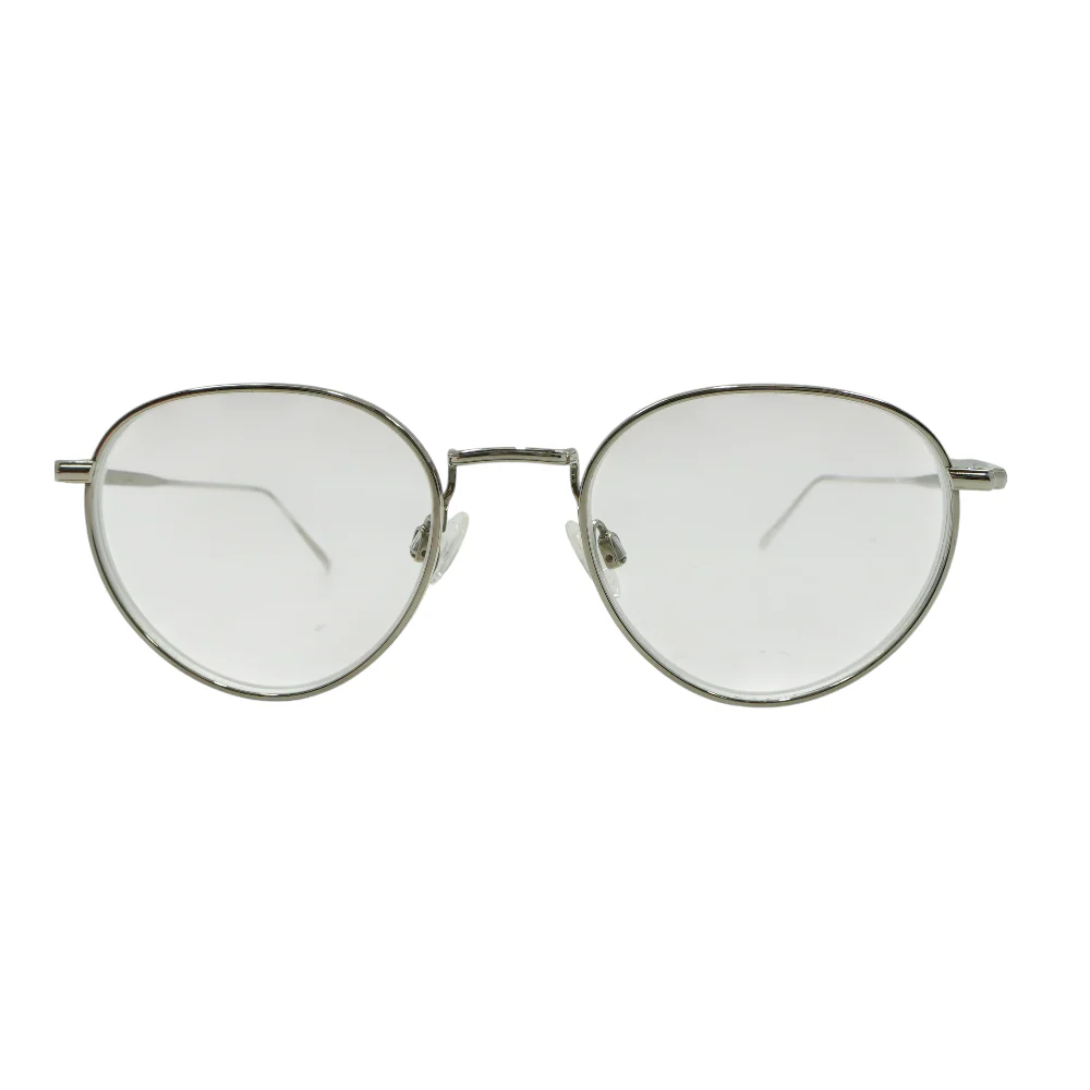 Silver Ezra M Round Prescription Eyewear - Image 2