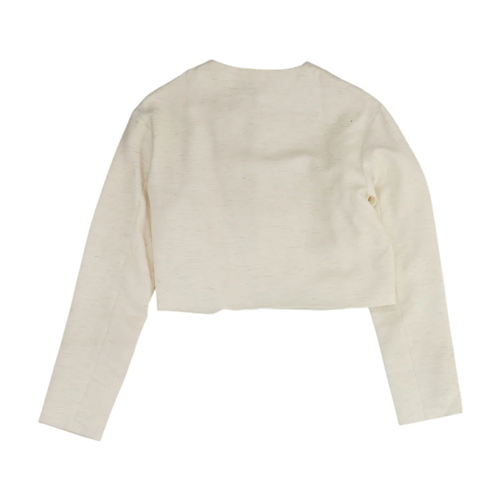Beige Solid Blazer - Image 2