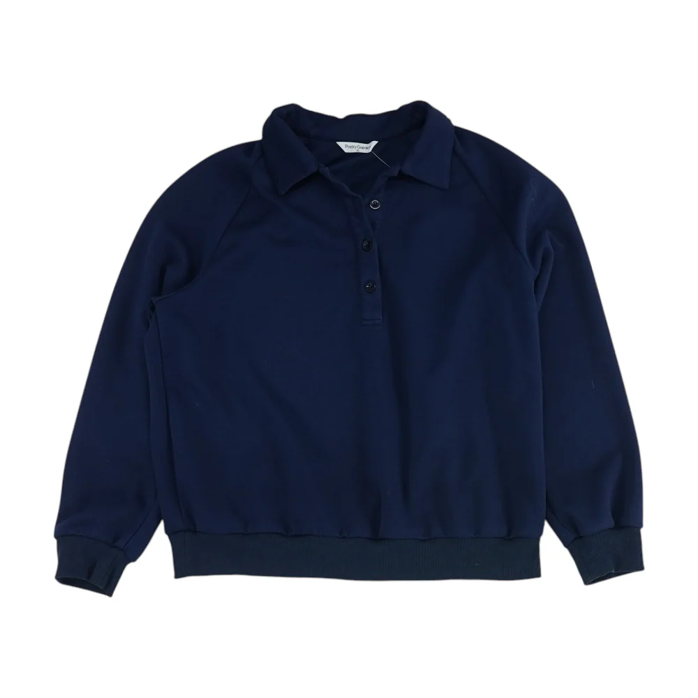 Navy Solid Sweatshirt Pullover