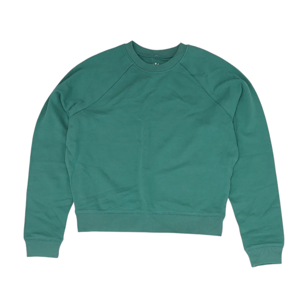 Green Solid Sweatshirt Pullover