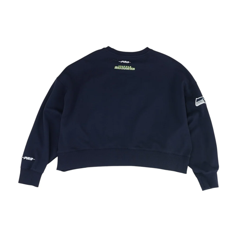 Navy Seattle Seahawks Solid Sweatshirt Pullover - Image 2