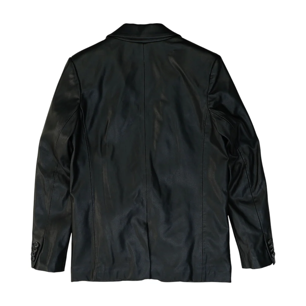 Black Solid Blazer - Image 2