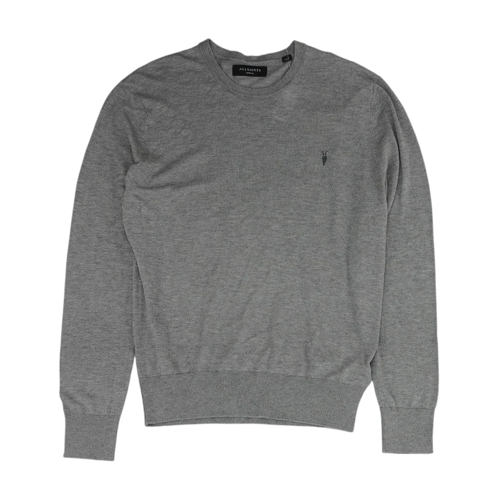 Gray Solid Pullover Sweater