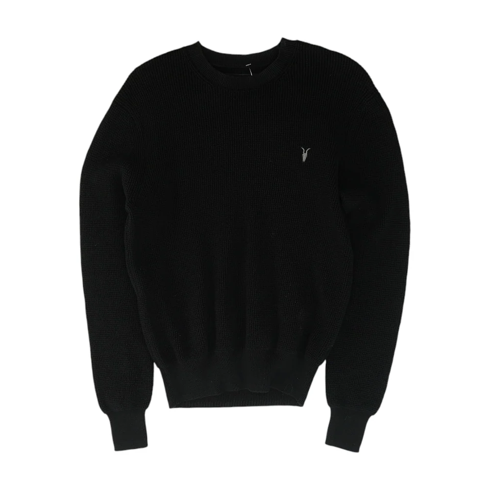 Black Solid Pullover Sweater