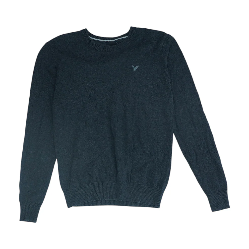 Gray Solid Pullover Sweater