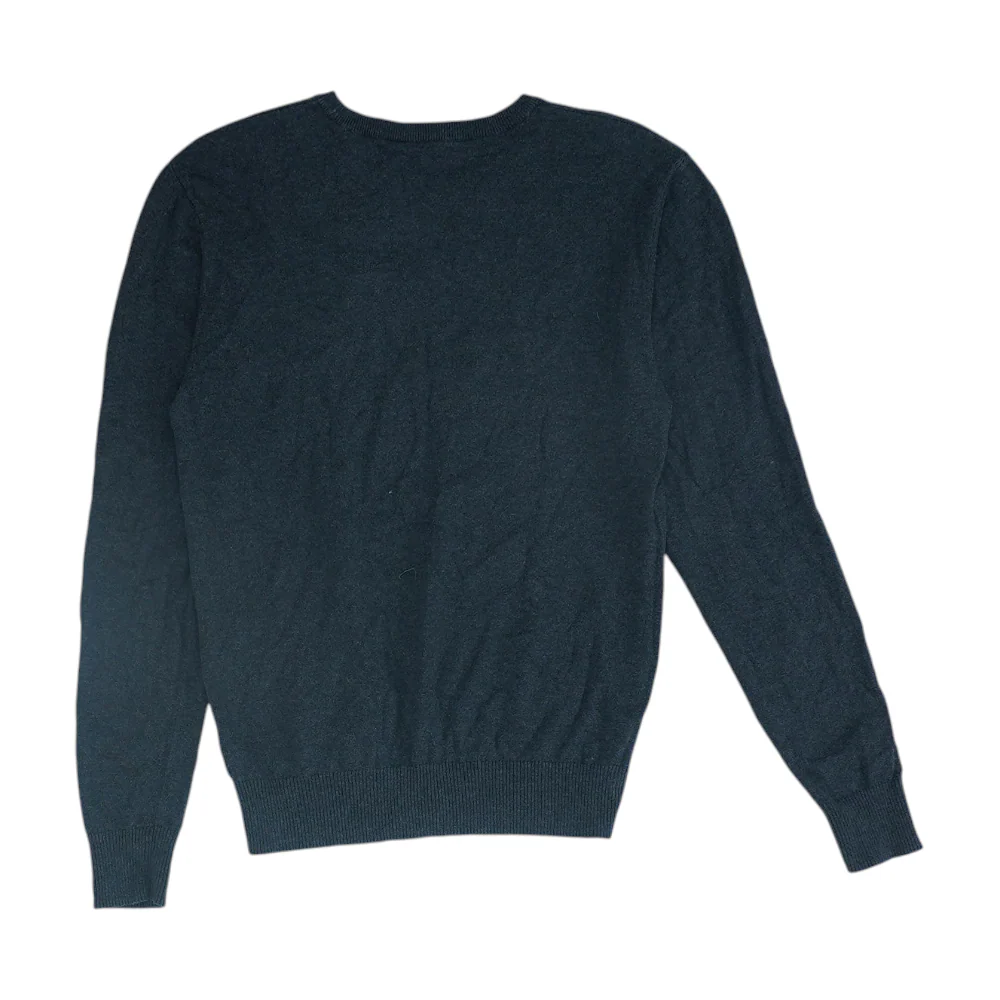 Gray Solid Pullover Sweater - Image 2