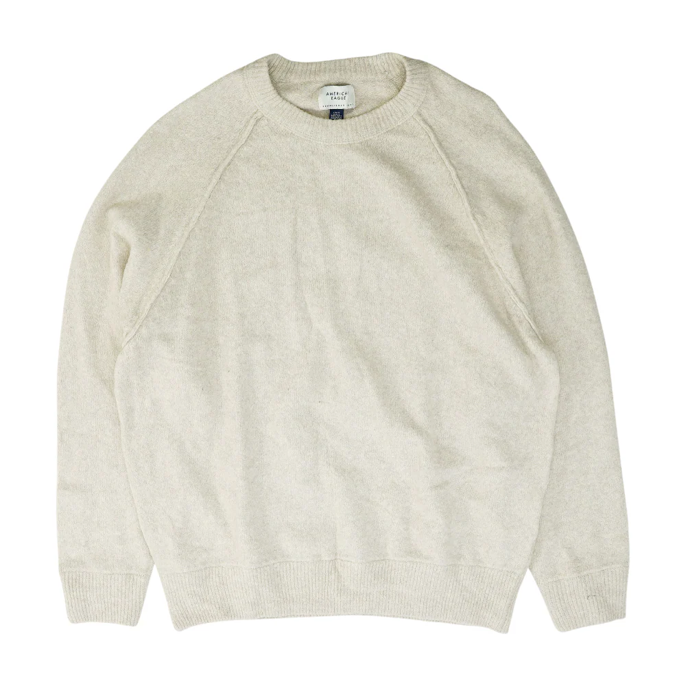 Beige Solid Pullover Sweater
