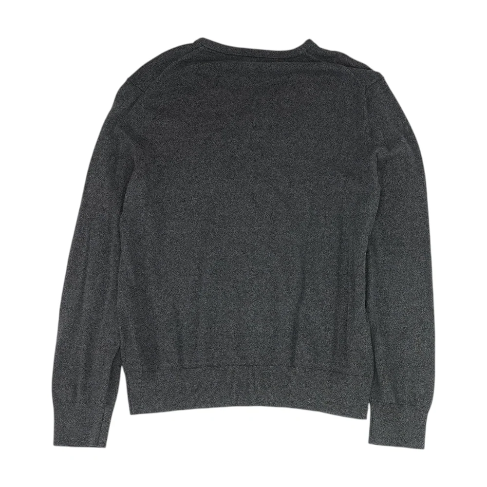 Gray Solid Pullover Sweater - Image 2