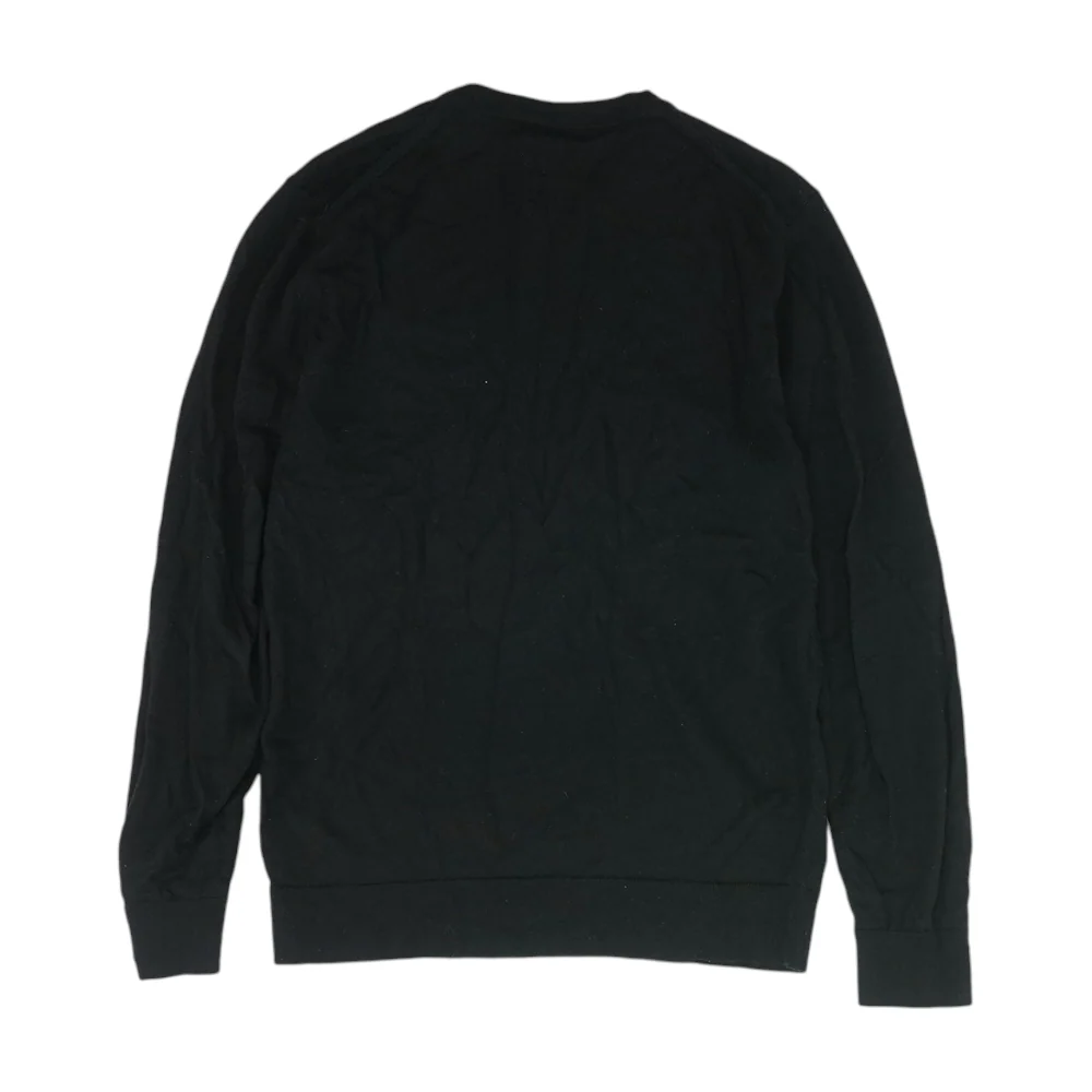 Black Solid Pullover Sweater - Image 2