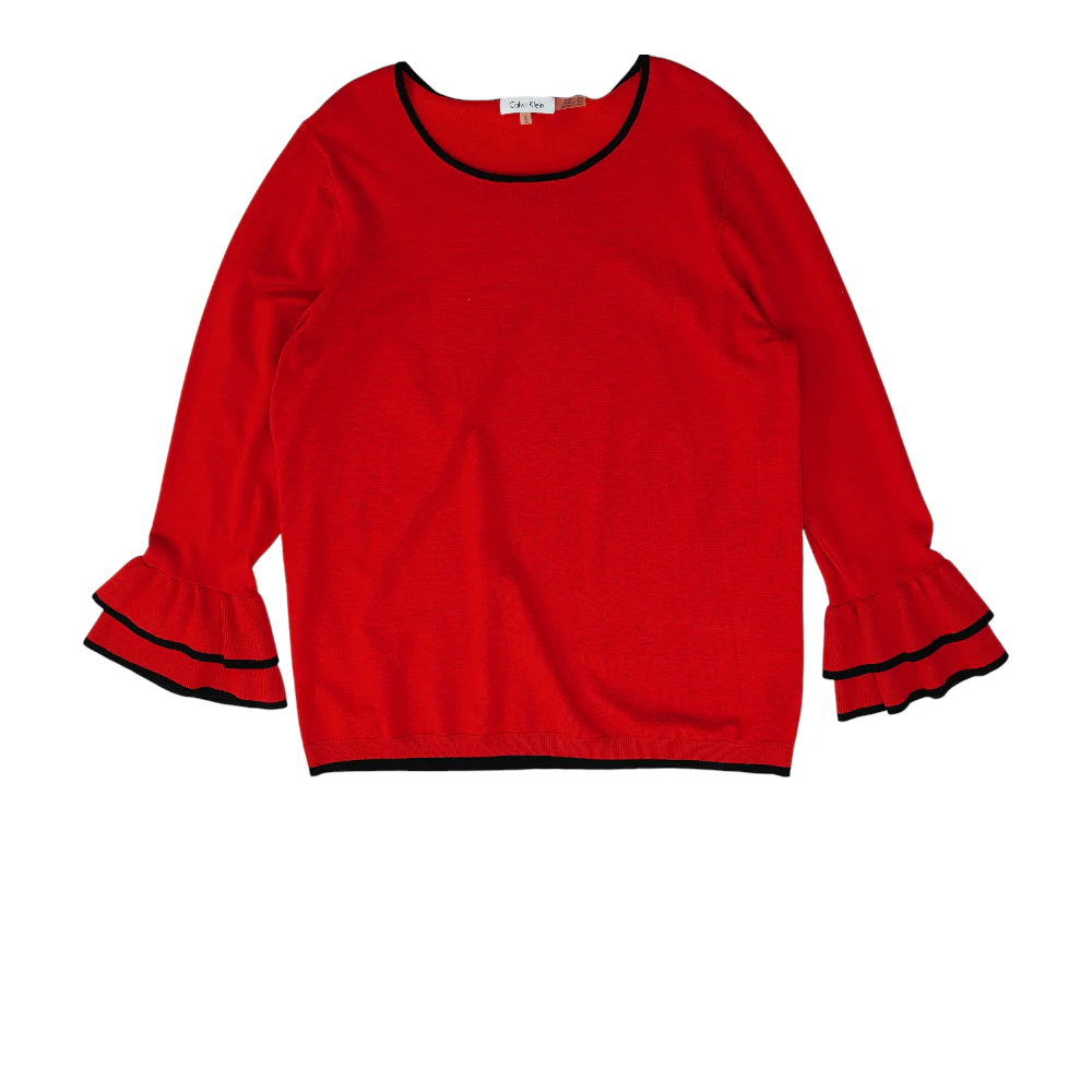 Red Plus Pullover Sweater