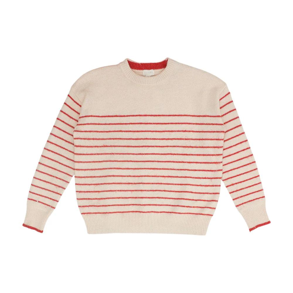 Pink Striped Pullover Sweater