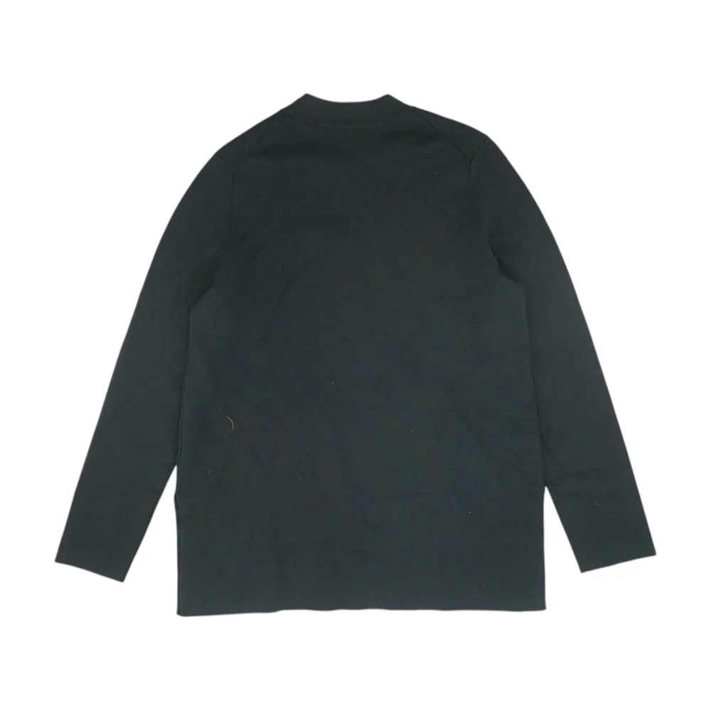 Black Solid Pullover Sweater - Image 2