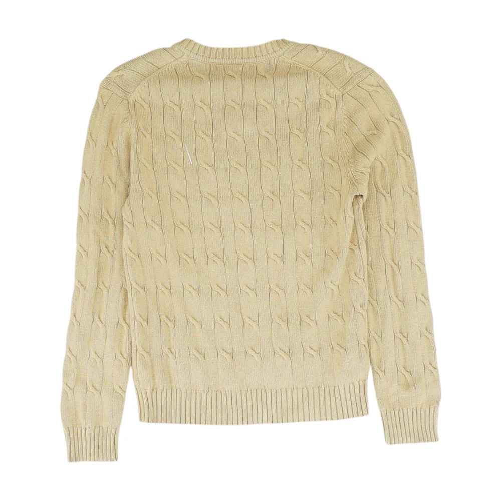 Khaki Solid Pullover Sweater - Image 2