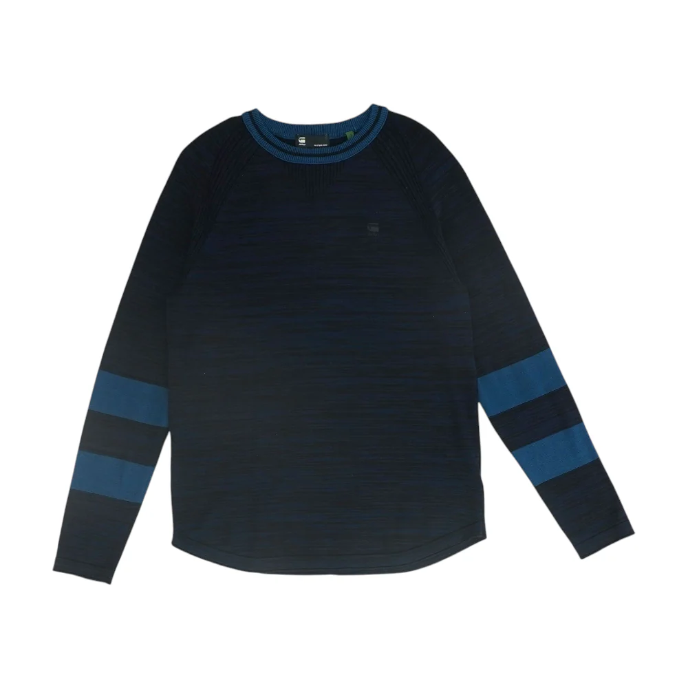 Navy Striped Pullover Sweater