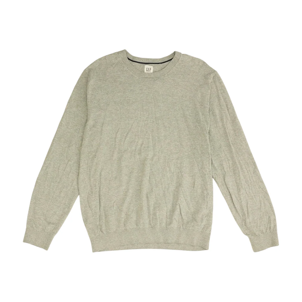Gray Solid Pullover Sweater
