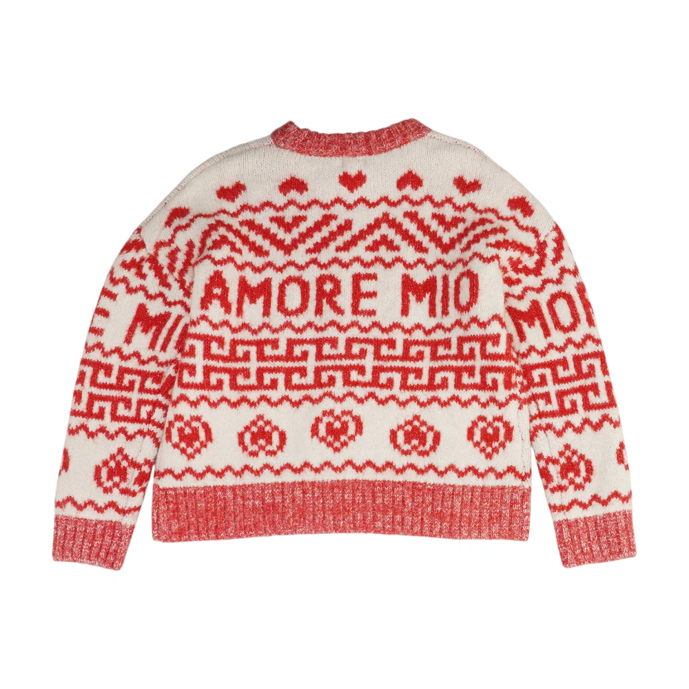 Red Graphic Pullover Sweater - Image 2