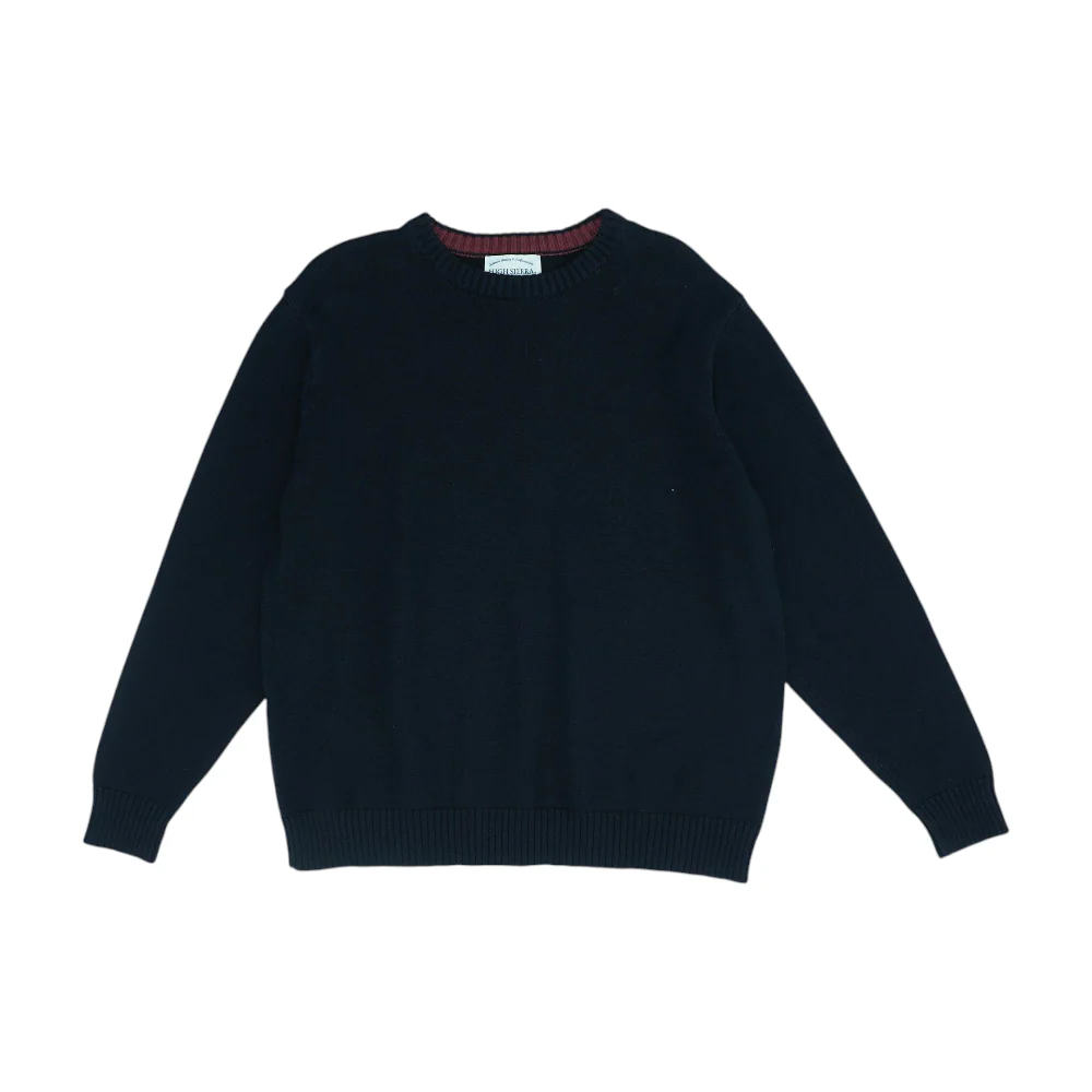 Black Solid Pullover Sweater