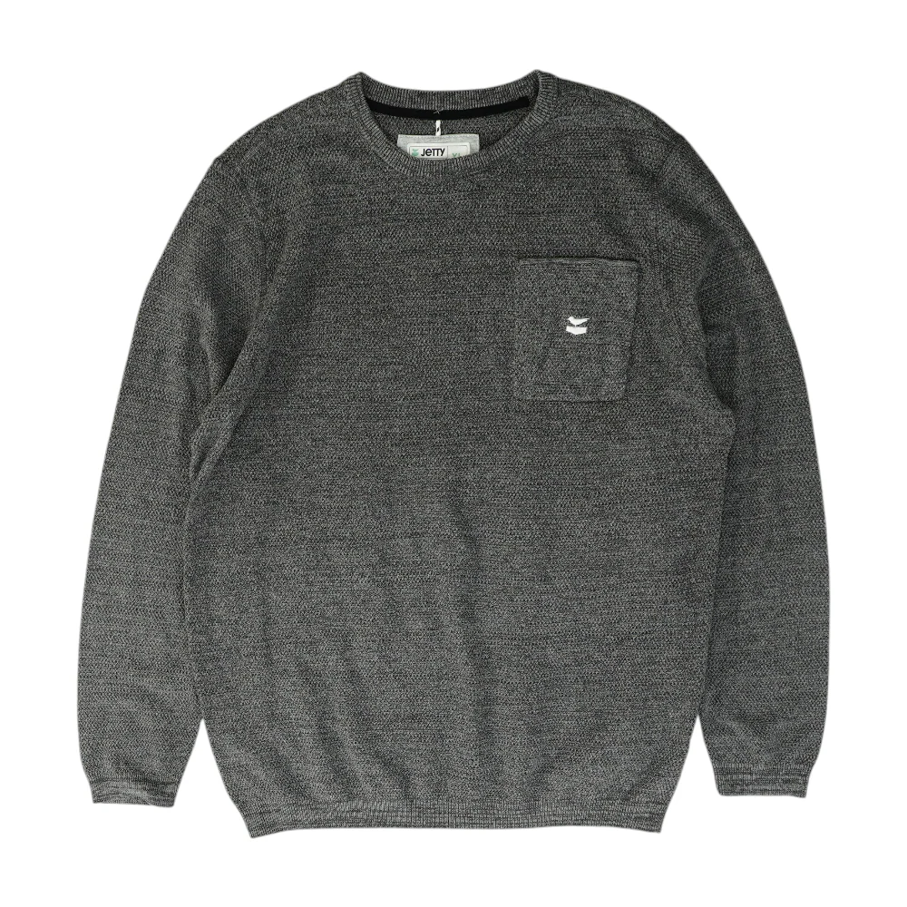 Gray Solid Pullover Sweater
