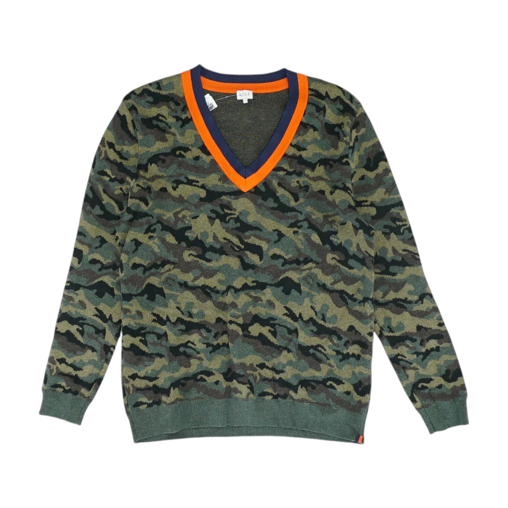 Green Camo Pullover Sweater