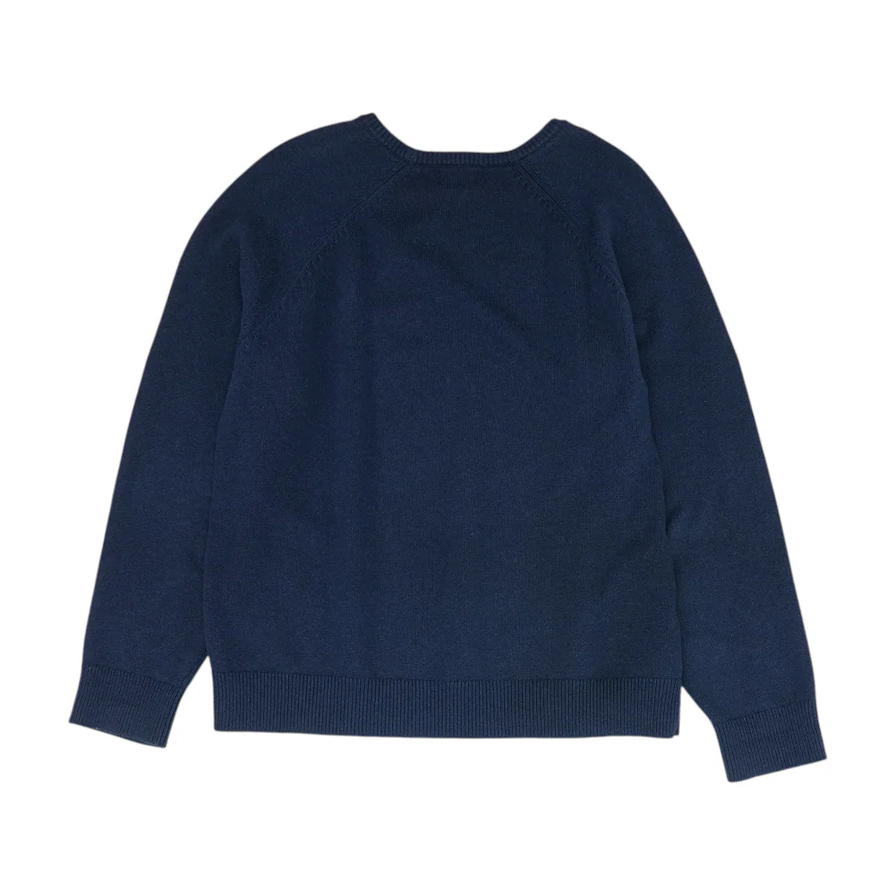 Navy Solid Pullover Sweater - Image 2