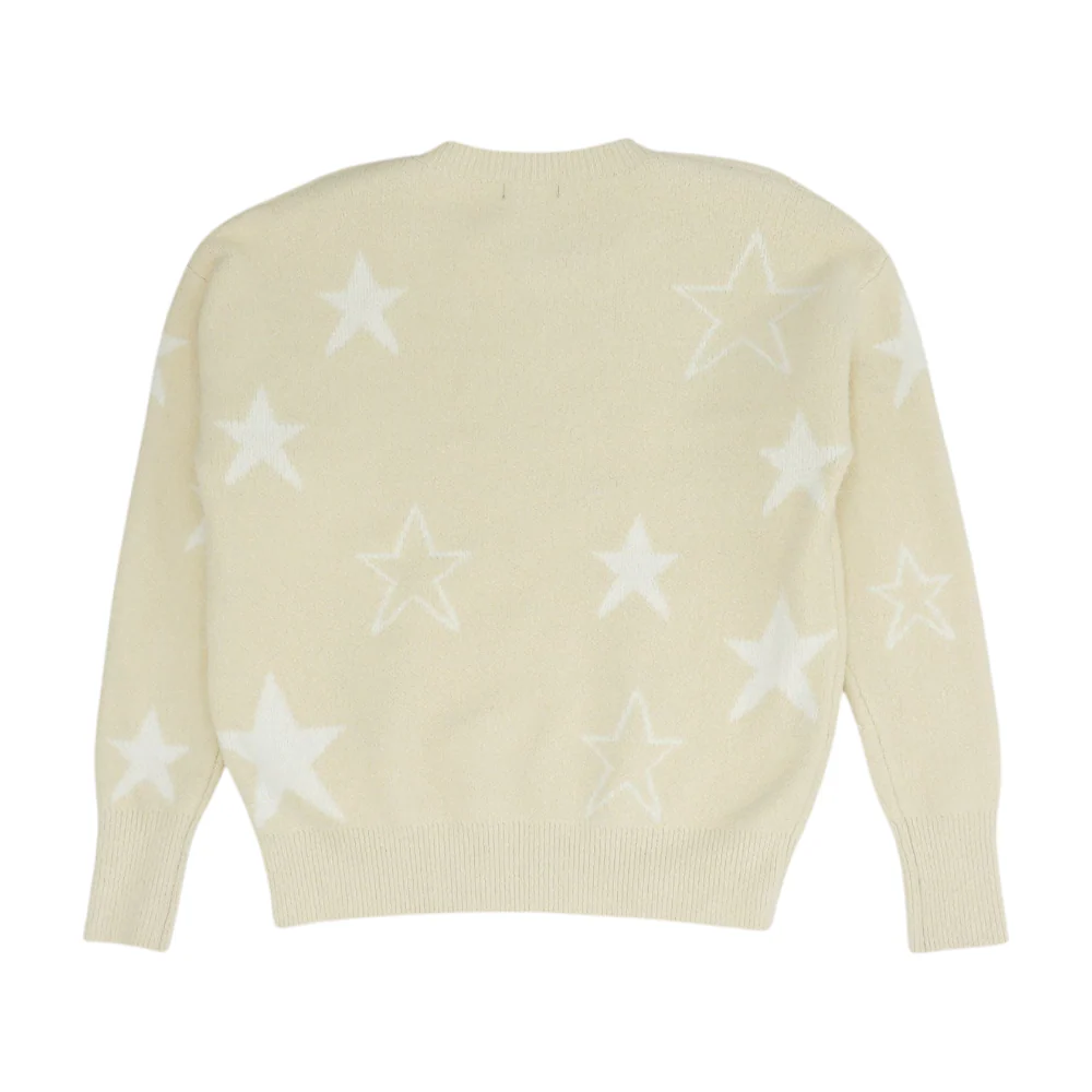 Beige Graphic Pullover Sweater - Image 2