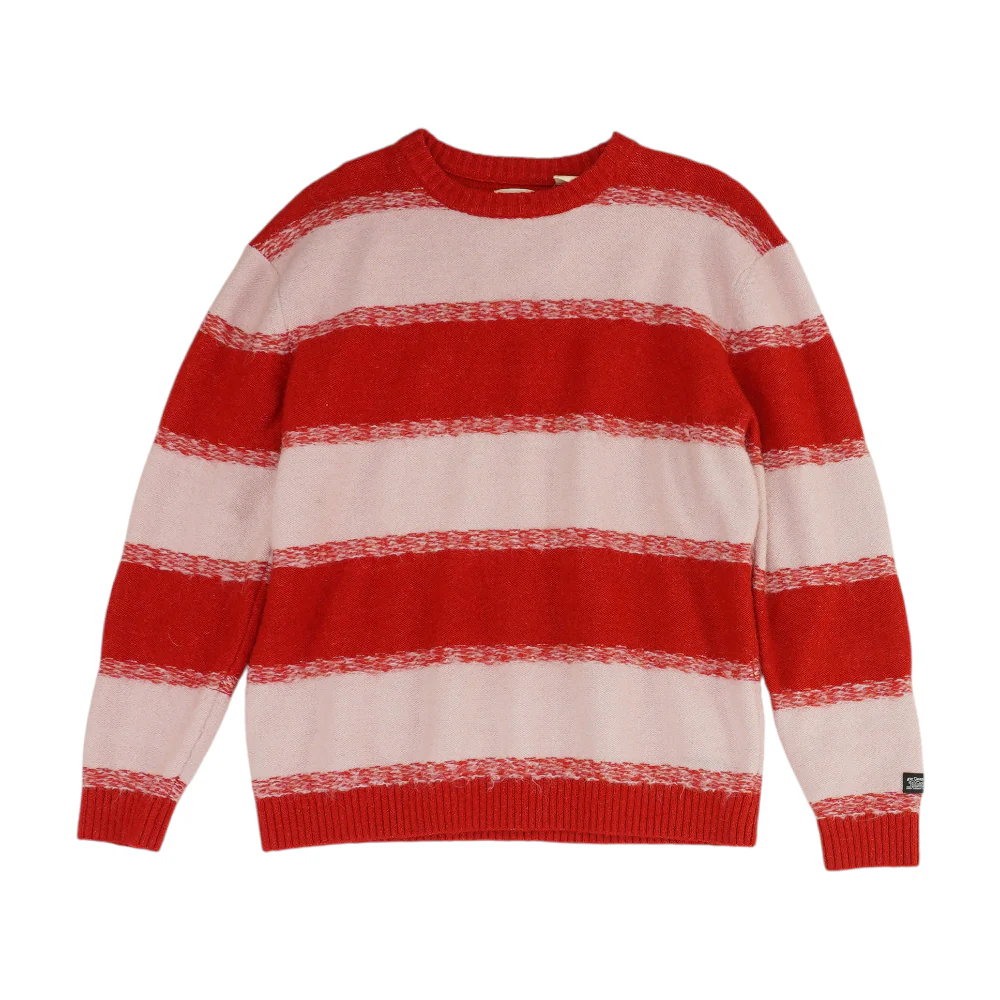 Red Striped Pullover Sweater