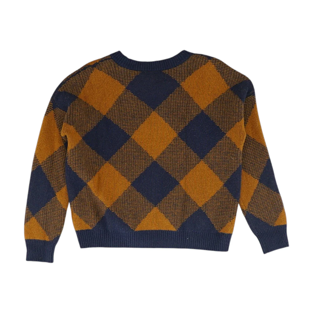 Blue Check Pullover Sweater - Image 2
