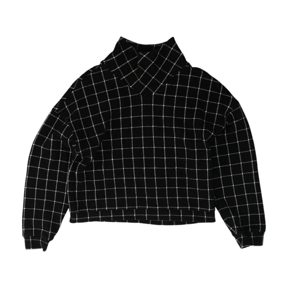 Black Check Pullover Sweater