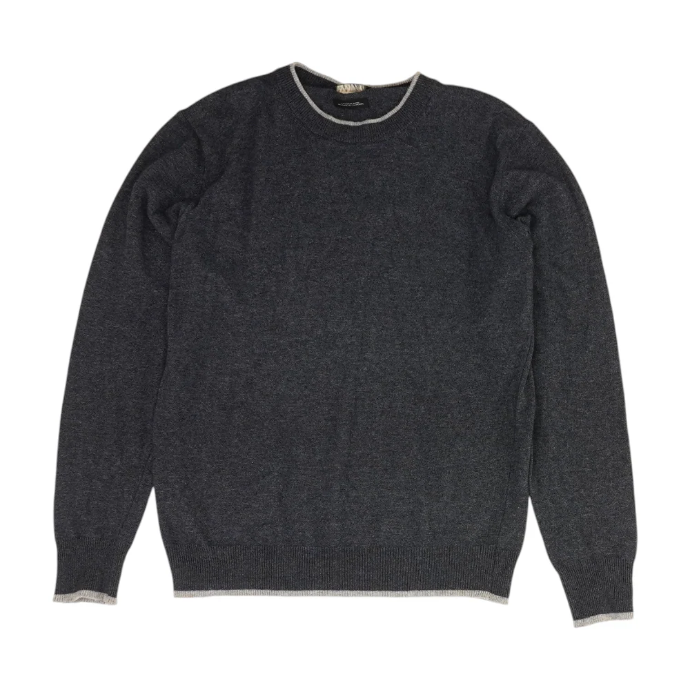 Navy Solid Pullover Sweater