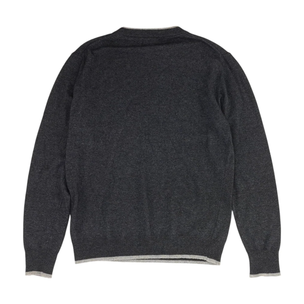 Navy Solid Pullover Sweater - Image 2