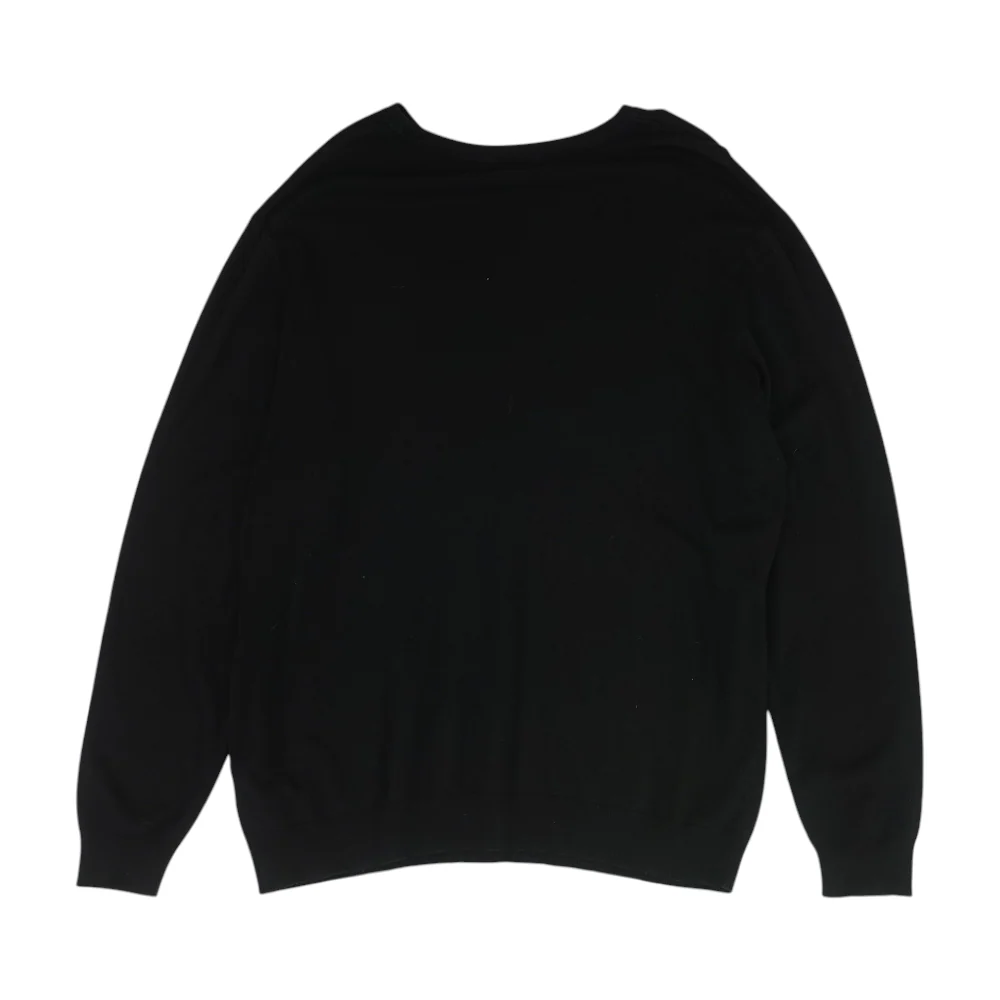 Black Color Block Pullover Sweater - Image 2