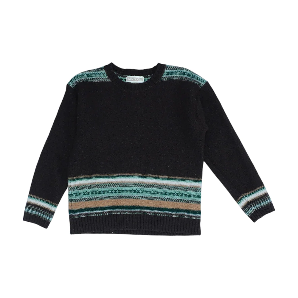 Vintage Brown Striped Pullover Sweater