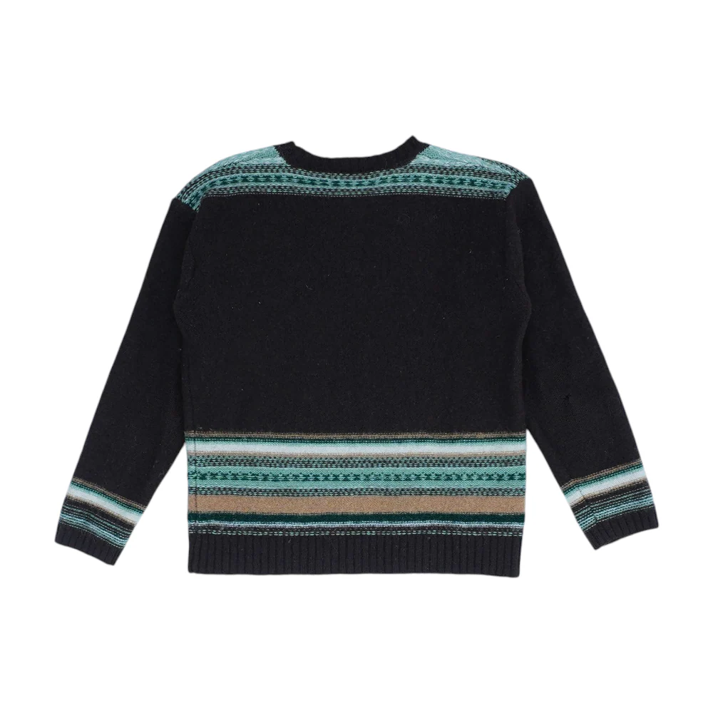 Vintage Brown Striped Pullover Sweater - Image 2