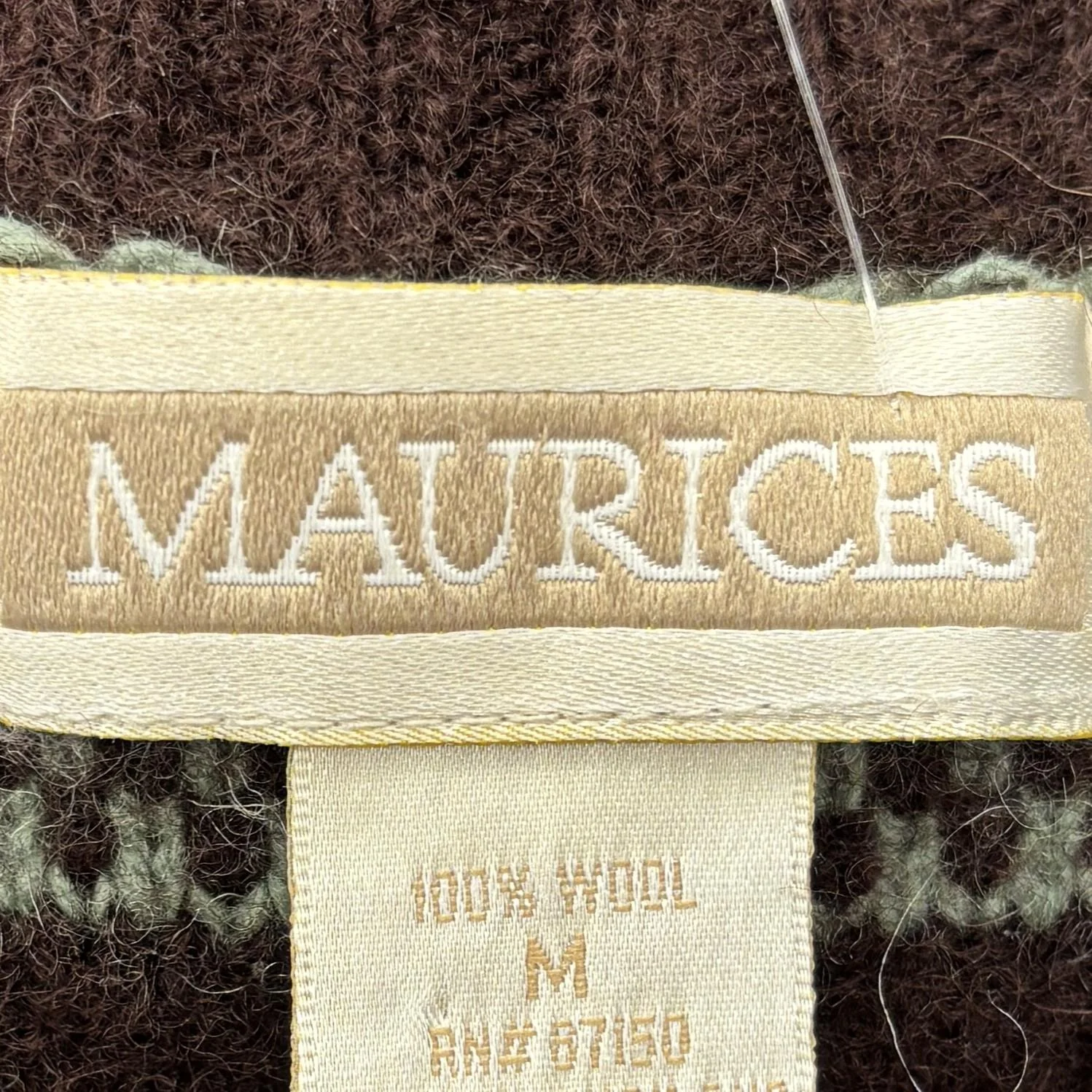 Vintage Brown Striped Pullover Sweater - Image 3