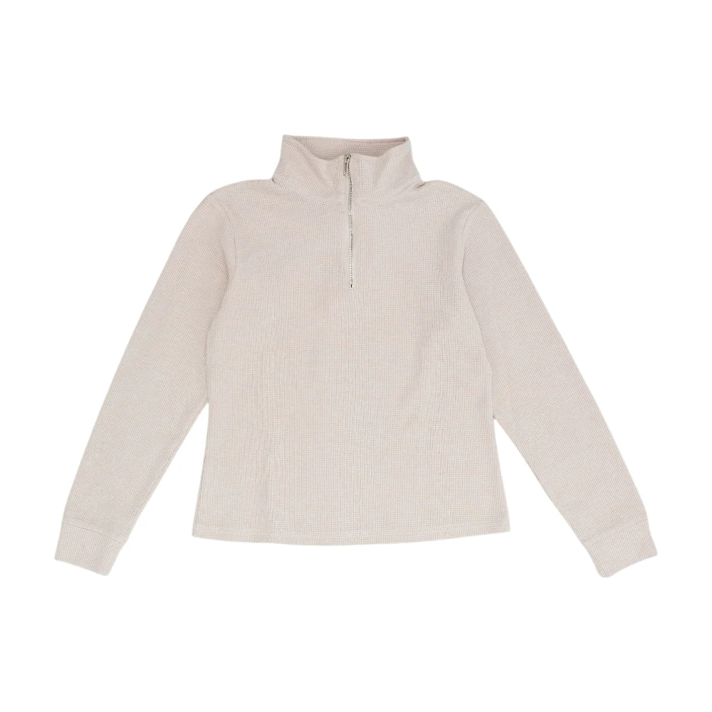 Pink Solid 1/4 Zip Pullover