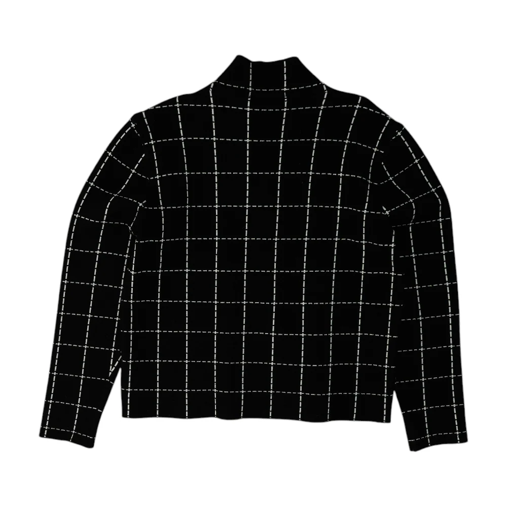 Black Petite Check Pullover Sweater - Image 2